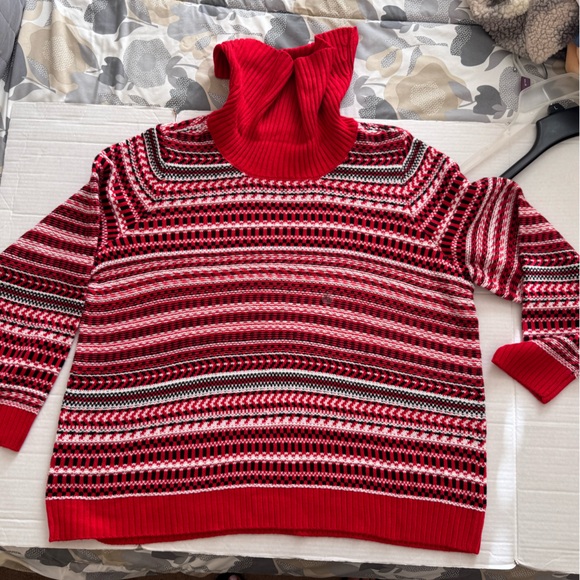 LANE BRYANT COWL NECK SWEATER. SIZE 18-20 LONG SLEEVE HOLIDAY COZY KNIT SWEATER. - Picture 11 of 14